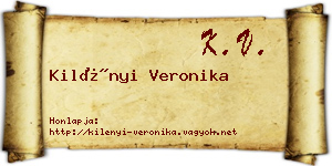Kilényi Veronika névjegykártya